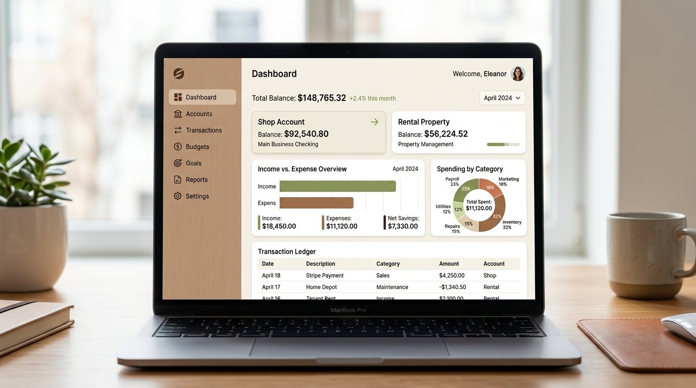 Ledgerly Dashboard Mockup